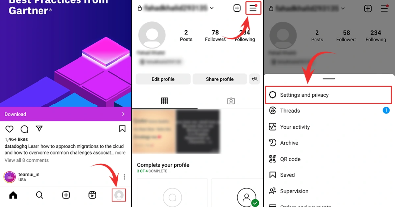 Unblocking people from your own profile 3 steps