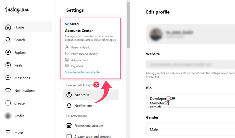 Step-3 to delete instagram account on desktop