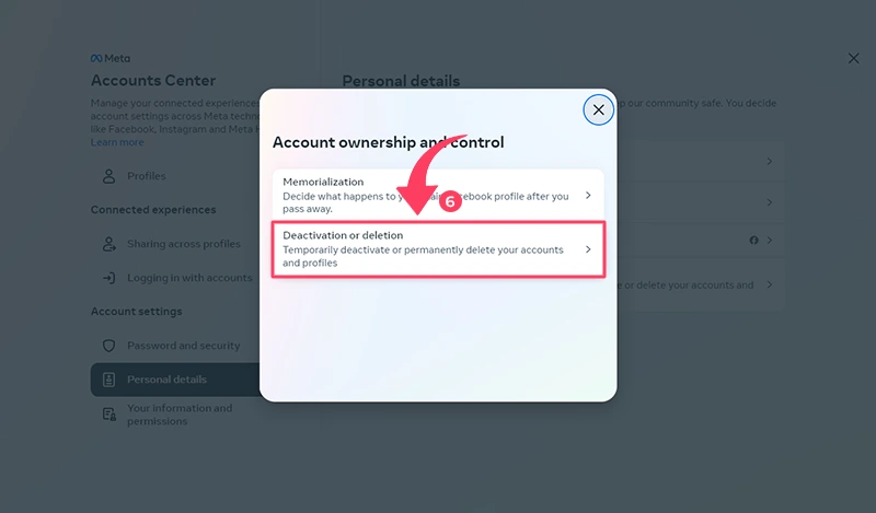 Step-6 to delete instagram account on desktop